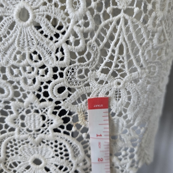 Authentic Rare Dolce & Gabbana Lace Midi Shift Off-White Dress 38 XS - Picture 7 of 9